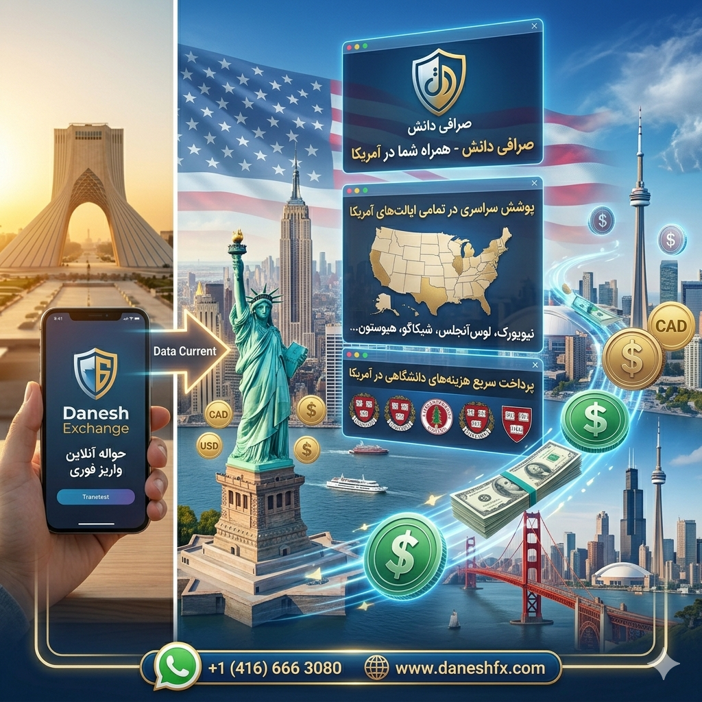 ارسال پول به آمریکا از ایران​